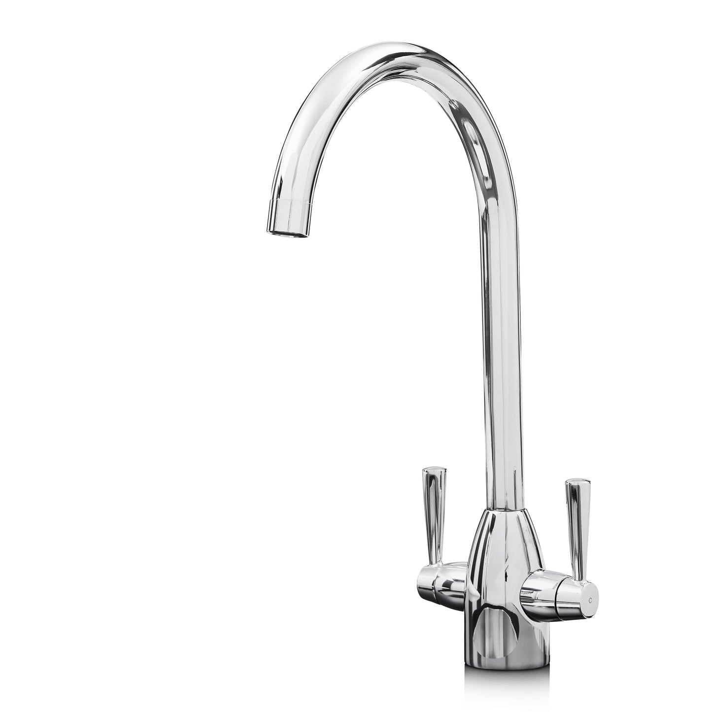 Vigo Modern Twin lever Kitchen Tap in Chrome Finish